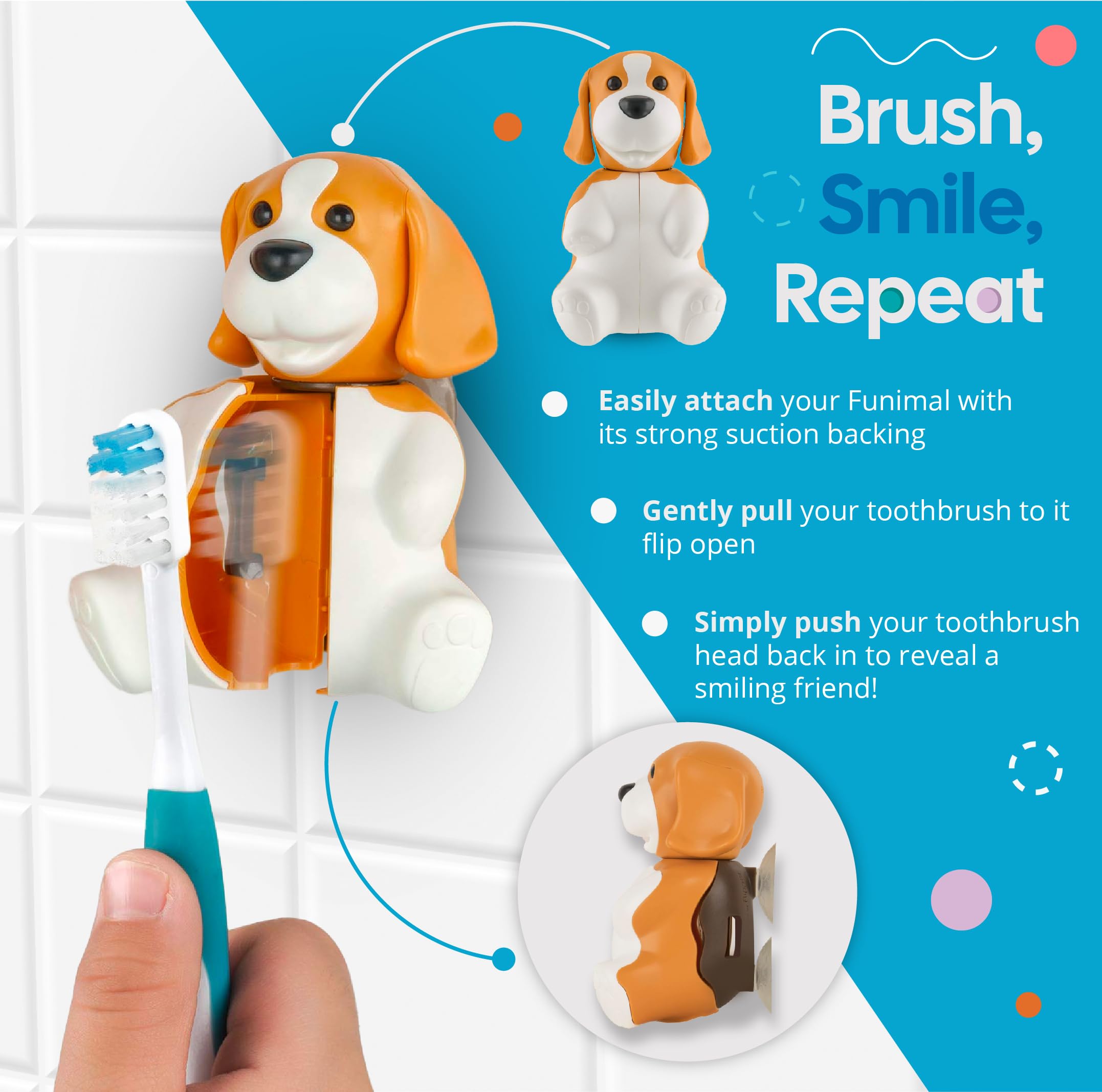 Flipper Fun Animal Cow Toothbrush Cover - Make Toothbrushing Time Fun With Our Kids Toothbrush Holder With Cover - Ideal Toothbr